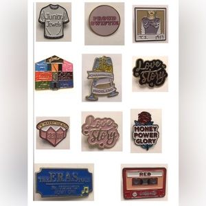 Taylor Swift set of 11 pins Swiftie Merch